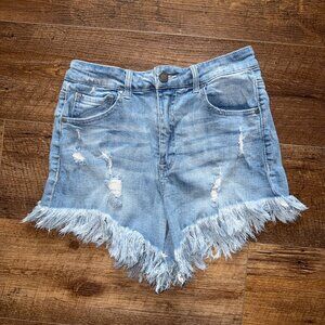 Black Label by C'est Toi Cutoff denim shorts Medium Distressed EUC